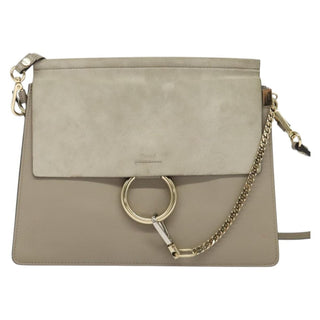 Chloe Faye Shoulder Bag Leather and Suede