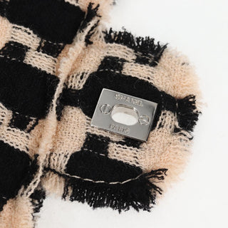 Chanel Classic Single Flap Bag Quilted Houndstooth Tweed and Ribbon