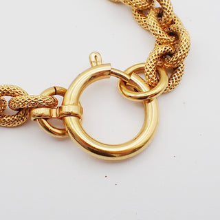 Chanel Vintage CC Logo Chain Charm Pendant Gold-plated