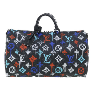 Louis Vuitton Keepall Bandouliere Bag Graffiti Monogram Eclipse Canvas