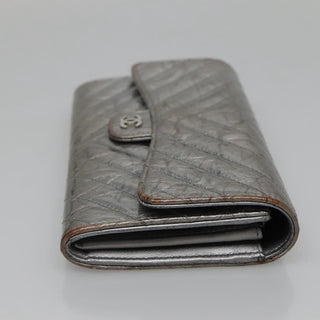 Chanel L-Flap Wallet Chevron Patent