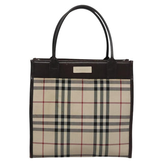 Burberry Nova Check Tote Canvas and Leather