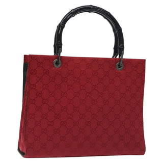 Gucci Vintage Bamboo Handle Tote Canvas