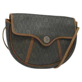 Christian Dior Vintage Honeycomb Flap Crossbody Bag Coated Canvas