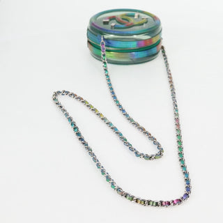 Chanel Filigree Round Clutch with Chain Vinyl