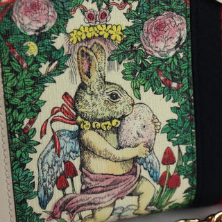 Gucci Ophidia Chain Shoulder Bag Flora GG Coated Canvas