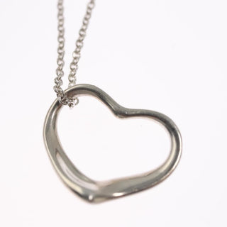 Tiffany & Co. Elsa Peretti Open Heart Pendant Necklace Sterling Silver