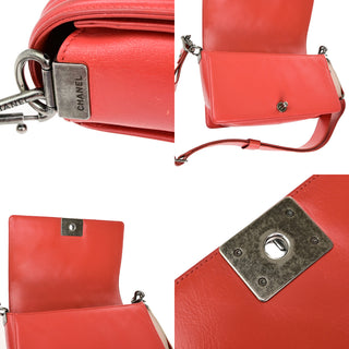 Chanel Boy Flap Bag with Strap Quilted Lambskin