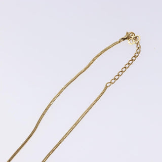 Christian Dior D logo Pendant Necklace Metal