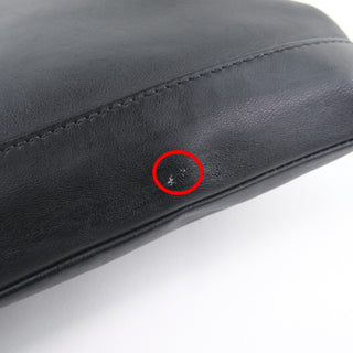 Balenciaga Navy Zip Pouch Leather