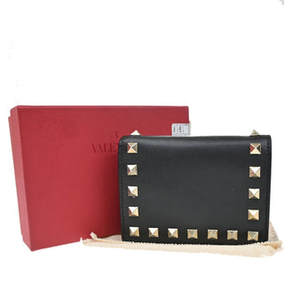 Valentino Garavani Rockstud Bifold Wallet Leather