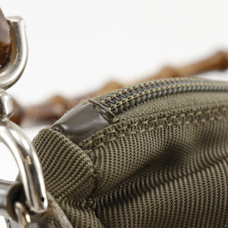 Gucci Convertible Bamboo Zip Tote Canvas