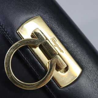 Salvatore Ferragamo Gancini Convertible Top Handle Bag Leather