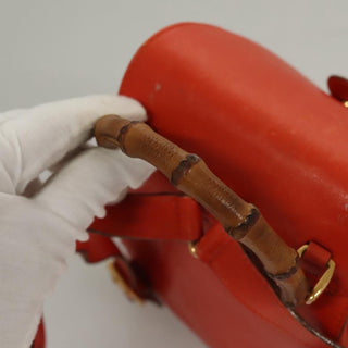 Gucci Vintage Bamboo Backpack Leather