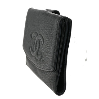 Chanel Vintage Timeless Bifold Wallet Caviar