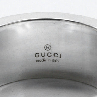 Gucci Logo Band Ring Sterling Silver