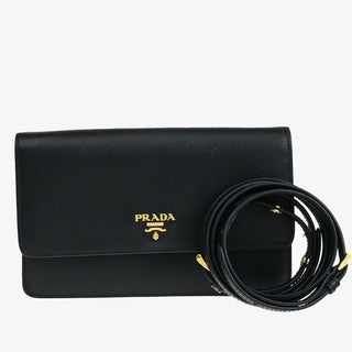 Prada Wallet on Strap Saffiano Leather