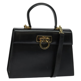 Salvatore Ferragamo Gancini Convertible Top Handle Bag Leather