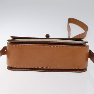 Celine Vintage Convertible Macadam Turnlock Shoulder Bag Canvas and Leather