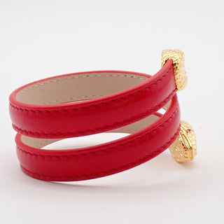 Bvlgari Serpenti Forever Double Wrap Bracelet Leather