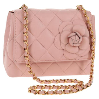 Chanel Vintage Camellia Flap Bag Quilted Lambskin
