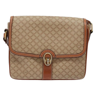 Celine Vintage Macadam Shoulder Bag Canvas and Leather