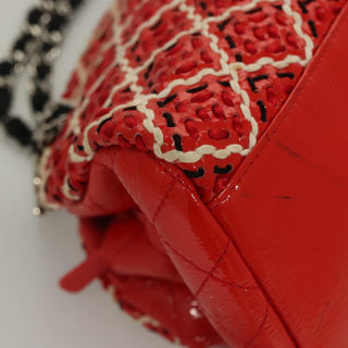 Chanel Just Mademoiselle Bag Woven Stitch Patent