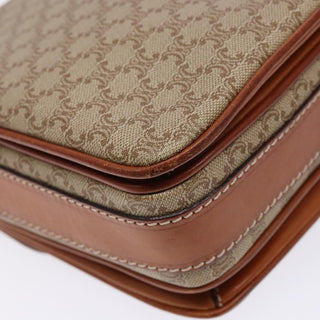 Celine Vintage Macadam Shoulder Bag Canvas and Leather