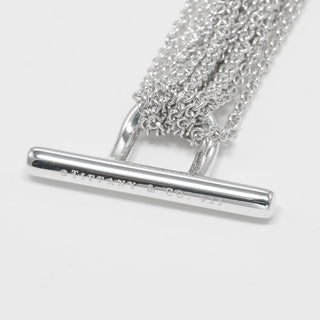 Tiffany & Co. Multistrand Mesh Heart Toggle Bracelet Sterling Silver