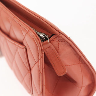 Chanel Classic Double Pocket Zip Pouch Quilted Lambskin