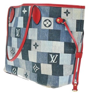 Louis Vuitton Neverfull Tote Damier and Monogram Patchwork Denim
