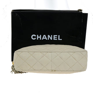 Chanel Vintage Camera Tassel Bag Chevron Lambskin