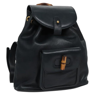 Gucci Vintage Bamboo Backpack Leather