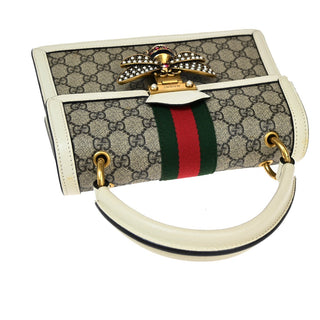 Gucci Queen Margaret Top Handle Bag GG Coated Canvas with Leather