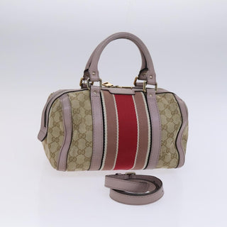 Gucci Vintage Web Boston Bag GG Canvas