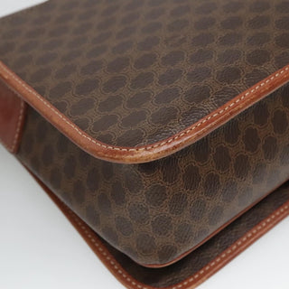 Celine Vintage Macadam Shoulder Bag Canvas and Leather