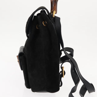 Gucci Vintage Bamboo Backpack Suede