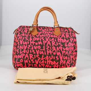 Louis Vuitton Speedy Handbag Limited Edition Monogram Graffiti