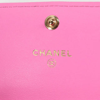 Chanel 19 Flap Coin Purse With Chain Quilted Denim