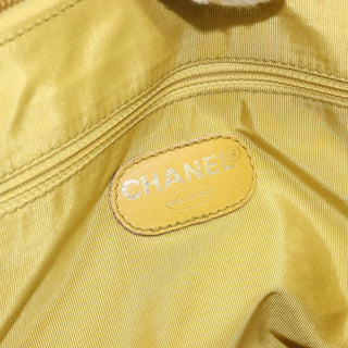 Chanel Vintage Logo Chain Tote Caviar