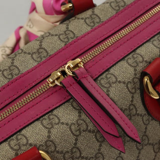 Gucci Convertible Boston Bag Embroidered GG Coated Canvas