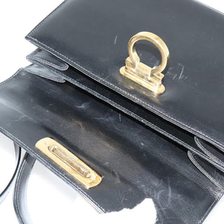 Salvatore Ferragamo Gancini Convertible Top Handle Bag Leather