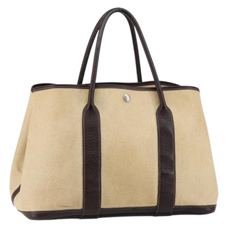 Hermes Garden Party Tote Canvas and Leather