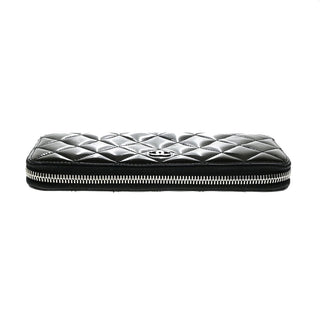 Chanel Brilliant Zip Around Wallet Quilted Patent