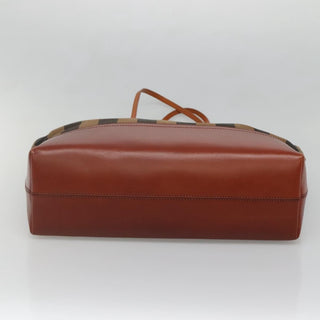 Fendi Pequin Roll Tote Canvas and Leather