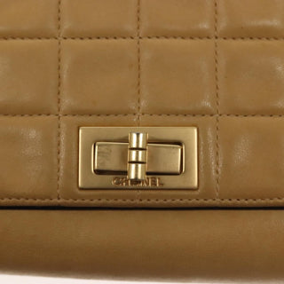 Chanel Chocolate Bar Flap Bag Quilted Lambskin