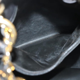 Chanel Vintage Drawstring Chain Bucket Bag Quilted Canvas