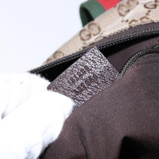 Gucci Web Zip Tote GG Canvas