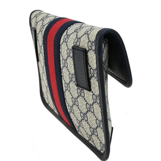 Gucci Ophidia Flap Belt Bag GG Coated Canvas with Leather