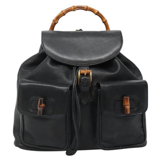Gucci Vintage Bamboo Backpack Leather